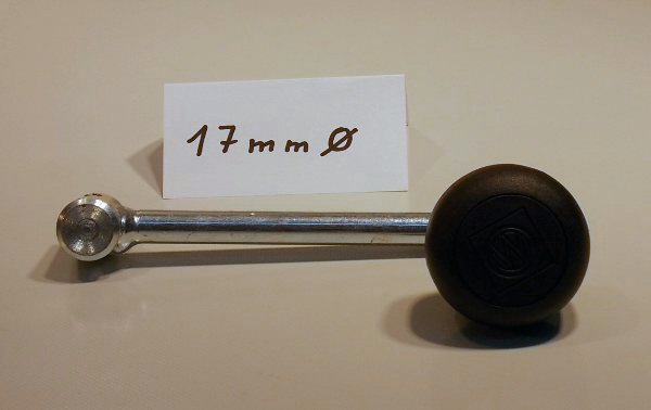 Kurbel für Winterhoff Stützrad mit 17mm Welle / Anhänger