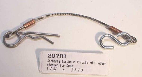 Edelstahlsicherungsseil mit Federstecker