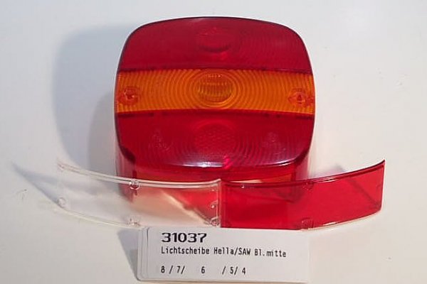 Ersatzglas f�r Dreikammerleuchte Hella/SAW Blinker mittig