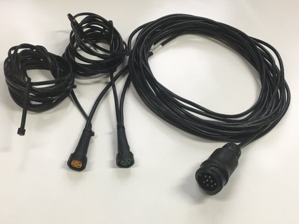 Anschlukabel  4,0m(2x) Lnge, Stecker 7polig,  2x5pol. Bajonettstecker + 2x2,2m DC-Kabel, original Aspck