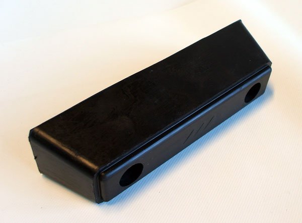 Rampenpuffer, Gummipuffer L21xB5xH6cm mit Metallkern