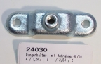 Rungenhalter verzinkt  fr 40mmx10mm Flachmaterial mit  10mm Gewinde, rundliche Ausfhrung