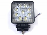 LED Arbeitscheinwerfer 27W (9 LED) 10x10x2cm auch als leistungsstarker Rckfahrscheinwerfer einsetzbar