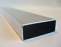 Alurechteckrohr mit Radius,  80x30mm, Meterware