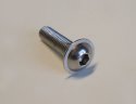 100x Linsenschraube m. Innen-6kt. und Flansch, M8x30mm